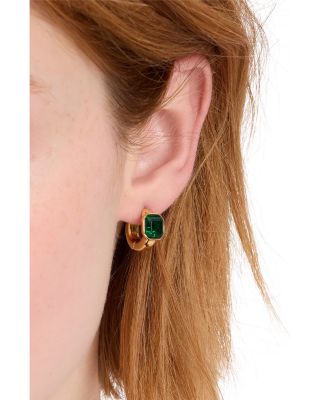 Keep Sparkling Asscher Huggie Earrings