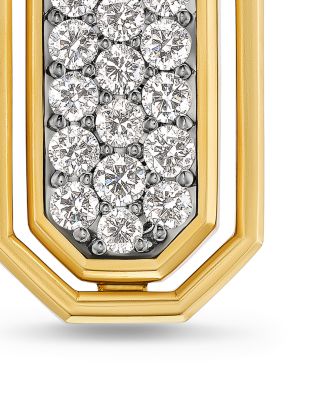 Men's Streamline Inlay Amulet in 18K Yellow Gold with Black Onyx and Diamonds, 30.7mm