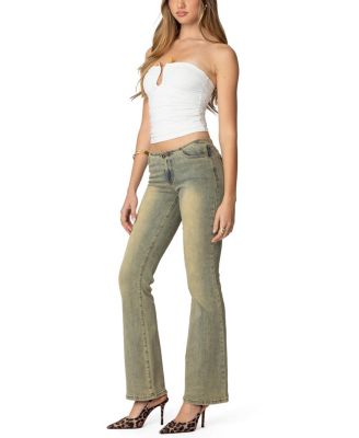 Curved U Strapless Top