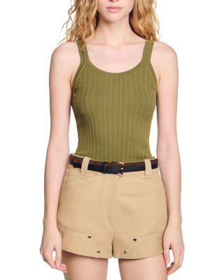 Sandro - Ribbed Vest Top
