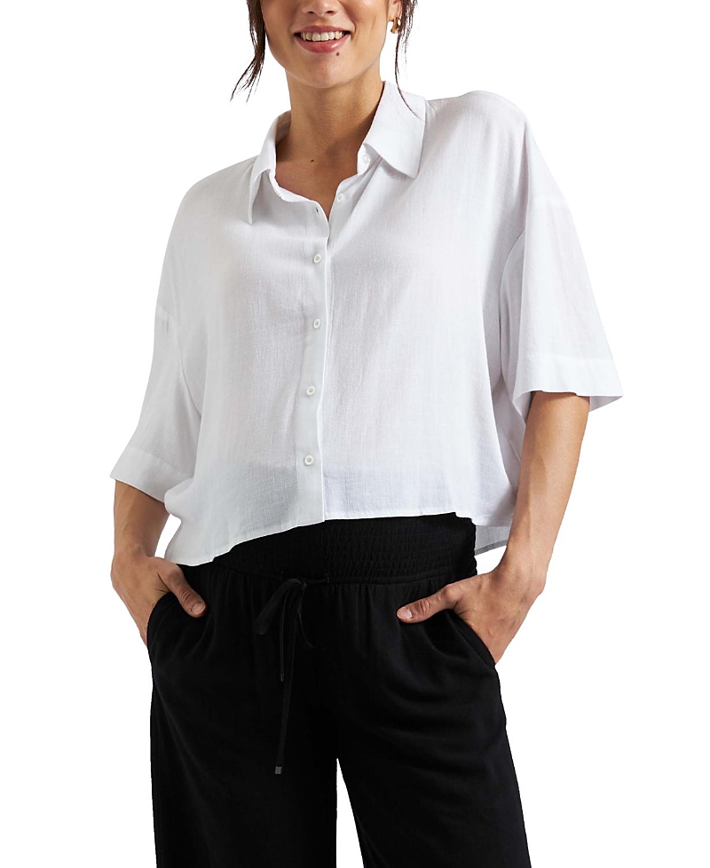 RIPE MATERNITY FARRAH CROP SHIRT