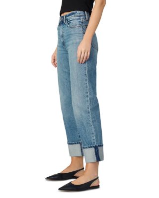 The Margot High Rise Cuffed Straight Jeans in Showdown