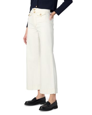 The Ellia High Rise Wide Leg Ankle Jeans in Milk