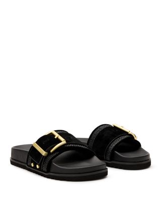 ALLSAINTS Women's Ellie Raffia Slide Sandals | Bloomingdale's
