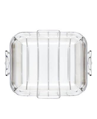 Provisions 14.5-Inch Clad Stainless Steel Roaster with Rack, Small