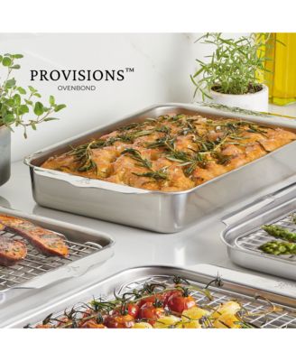 OvenBond&amp;reg; 9&amp;quot; x 13&amp;quot; Rectangular Tri-ply Clad Stainless Steel Baking Pan, Large