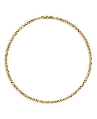 Men's Box Chain Necklace in 18K Yellow Gold 22", 5mm