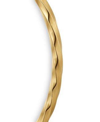 Cable Edge Collar Necklace in Recycled 18K Yellow Gold, 14"