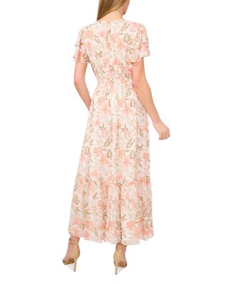 Ruffled Sleeve Maxi Dress