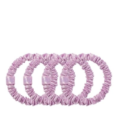 Pure Silk Back to Basics Skinny Scrunchies in Wildflower, Set of 4