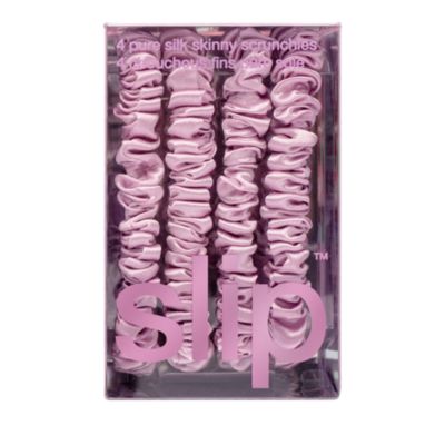 Pure Silk Back to Basics Skinny Scrunchies in Wildflower, Set of 4