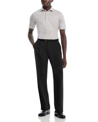 Wool & Linen M&eacute;lange Jersey Polo