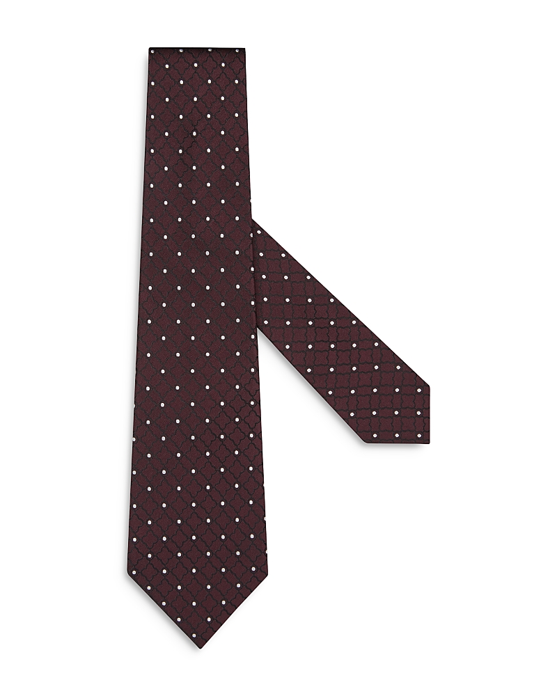 Zegna Classic Silk Tie In Burgundy