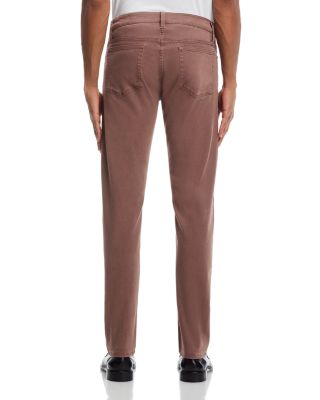 L'Homme Slim Brushed Twill Pants in Mauve