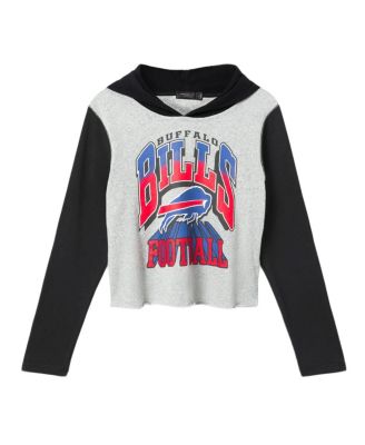 Junk Food Clothing - Women's NFL Buffalo Bills Block Crop Hoodie