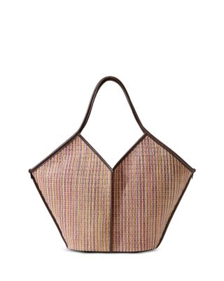 HEREU - Calella Striped Raffia Tote