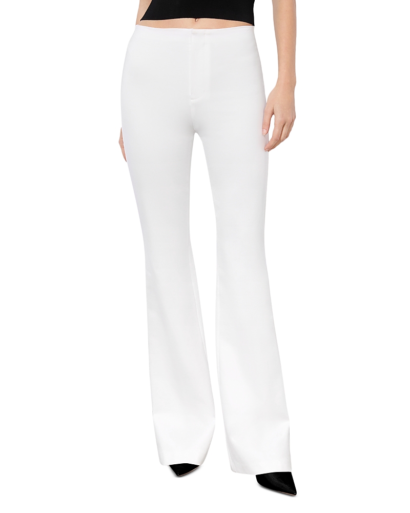 Shop Alice And Olivia Yuki Mid Rise Pants In Off White