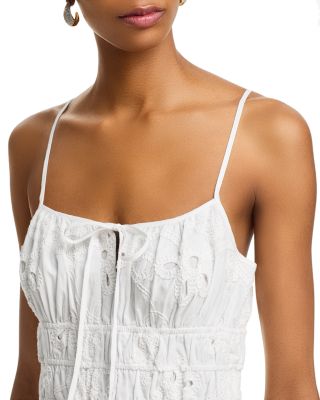 Tie Eyelet Mini Dress - Exclusive