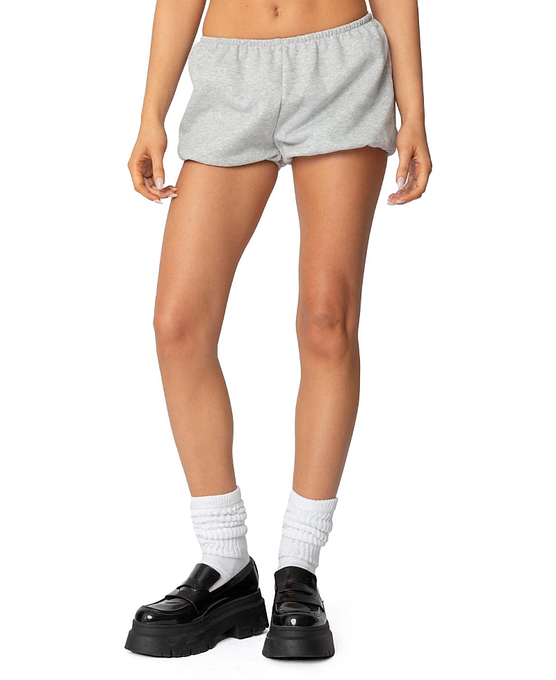 Shop Edikted Robina Puff Shorts In Gray Melange