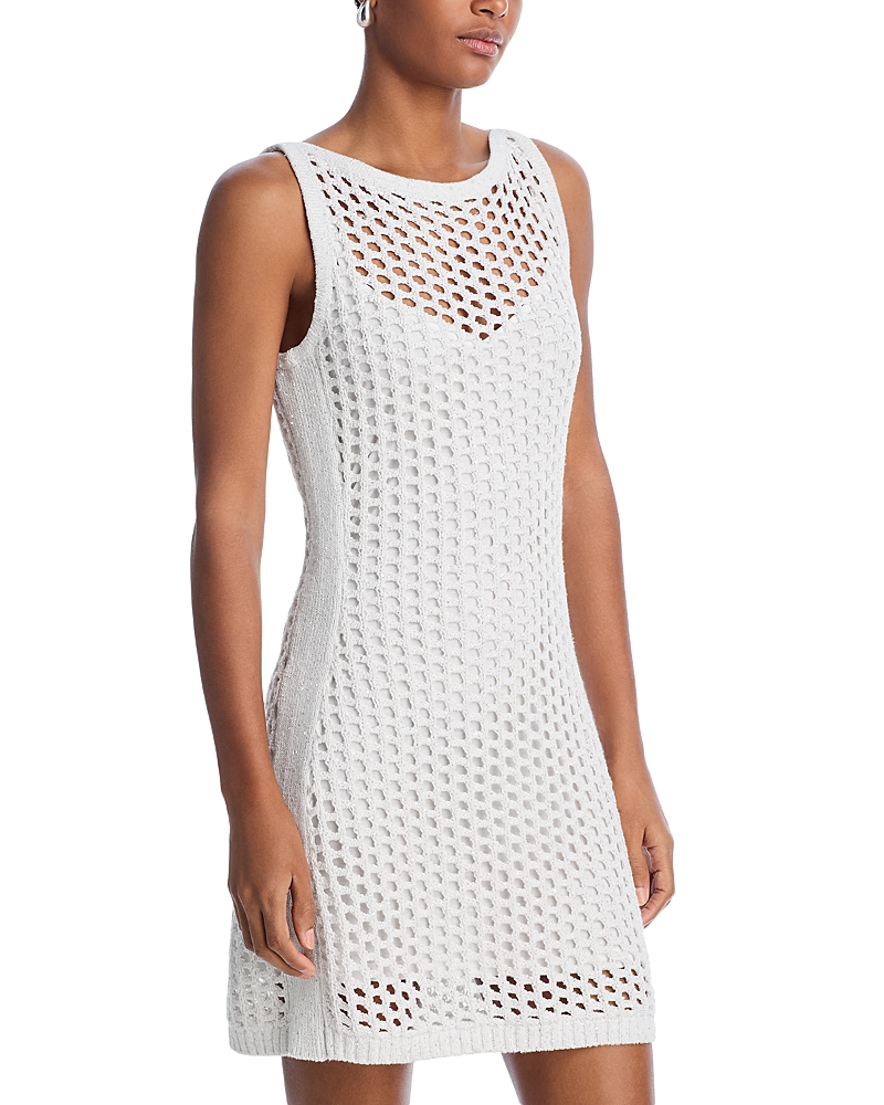 Derek Lam 10 Crosby Lais Crochet Sequin Dress In White