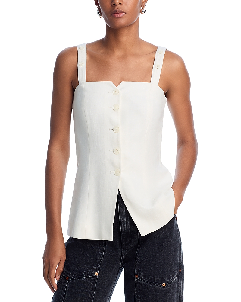 Derek Lam 10 Crosby Nova Vest In Blanc De Blanc