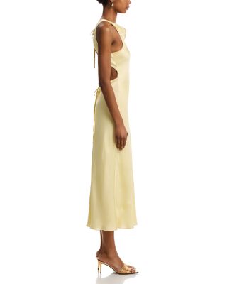 Lina Yellow Midi Dress