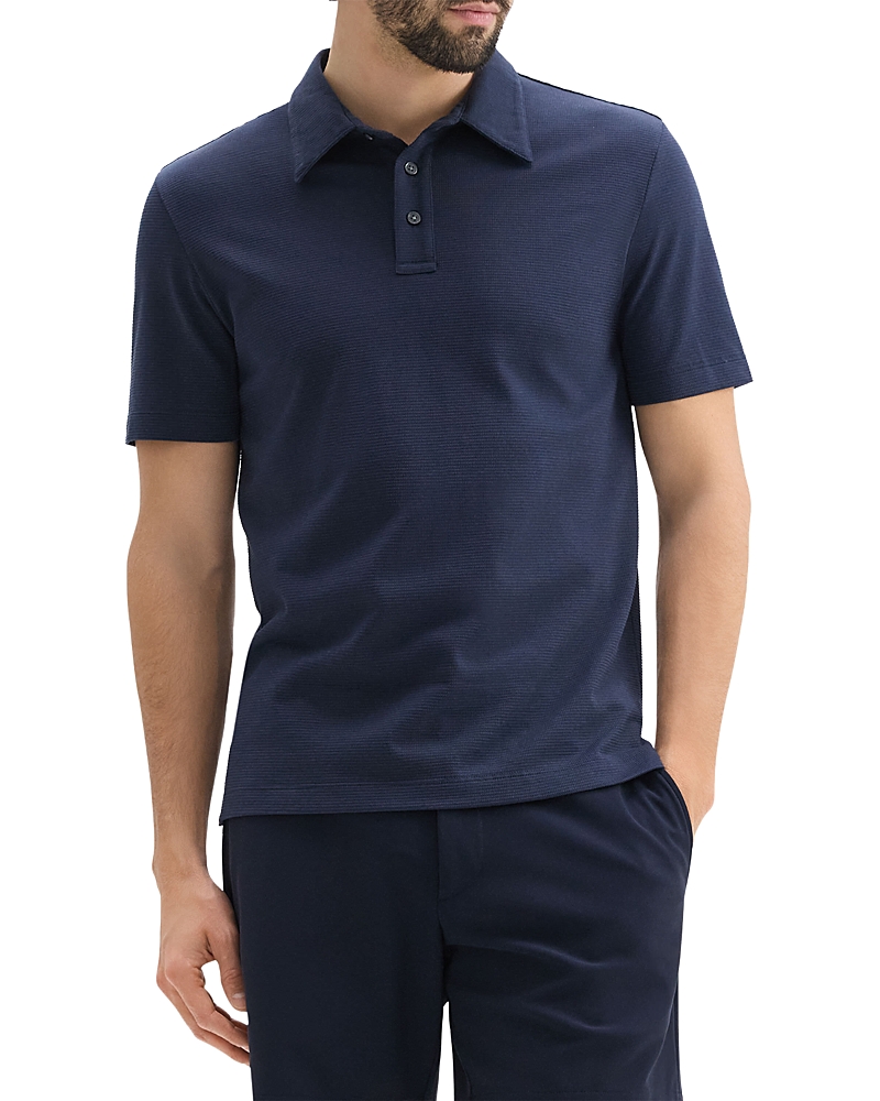 Theory Regular Fit Textured Polo In Baltic