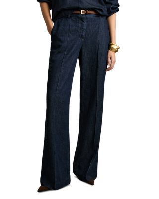 REISS - Reed Denim Look Wide Leg Pants