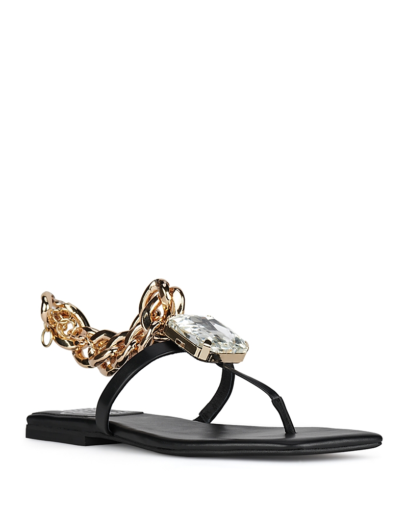Jeffrey Campbell Ring On It Sandal In Black/gold