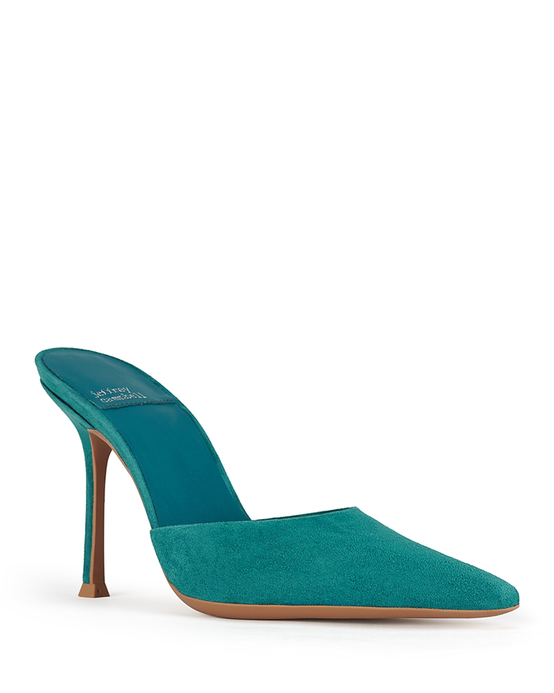 Jeffrey Campbell Women's Robyn Mule Pumps In Turquoise Suede