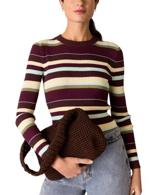 Multi Stripe Crewneck Knit Top