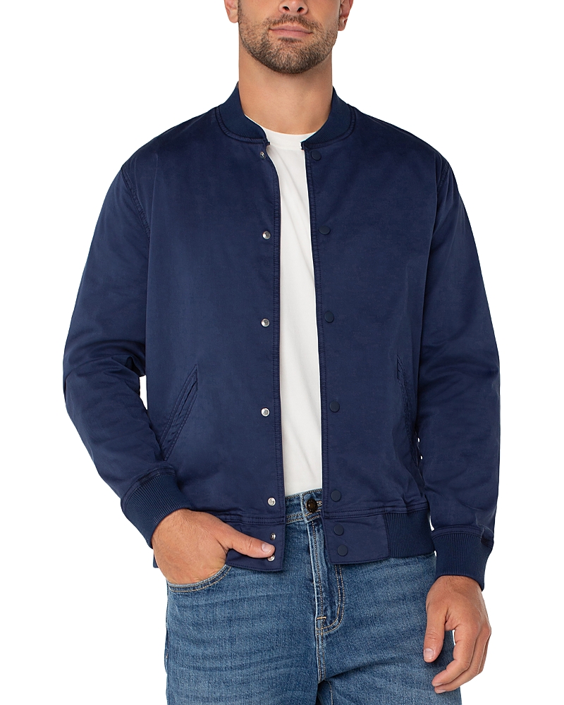 Liverpool Los Angeles Snap Closure Bomber Jacket In Midnight