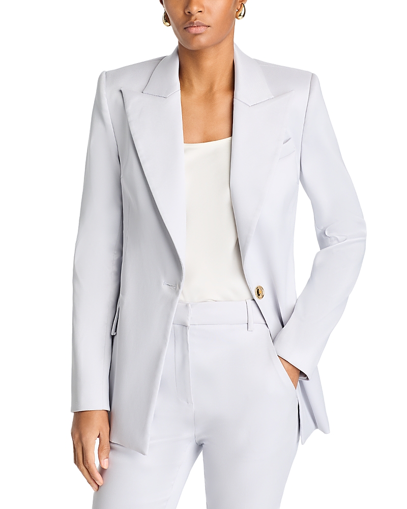 Sergio Hudson Single-breasted Blazer In Silver