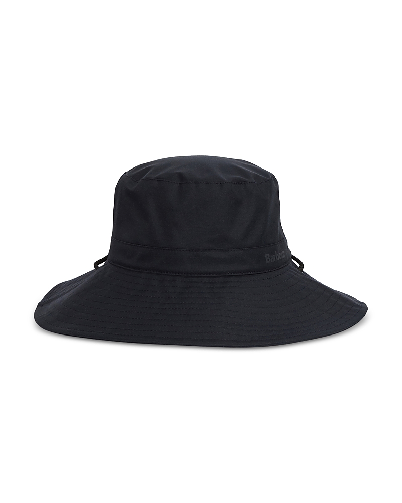 Barbour Evie Black Bucket Hat In Dark Navy