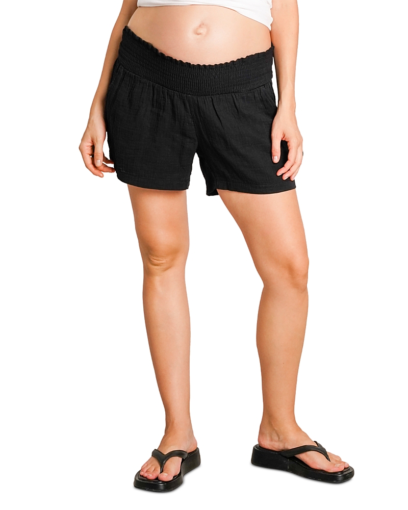 Nom Maternity The Easy Maternity Shorts In Black