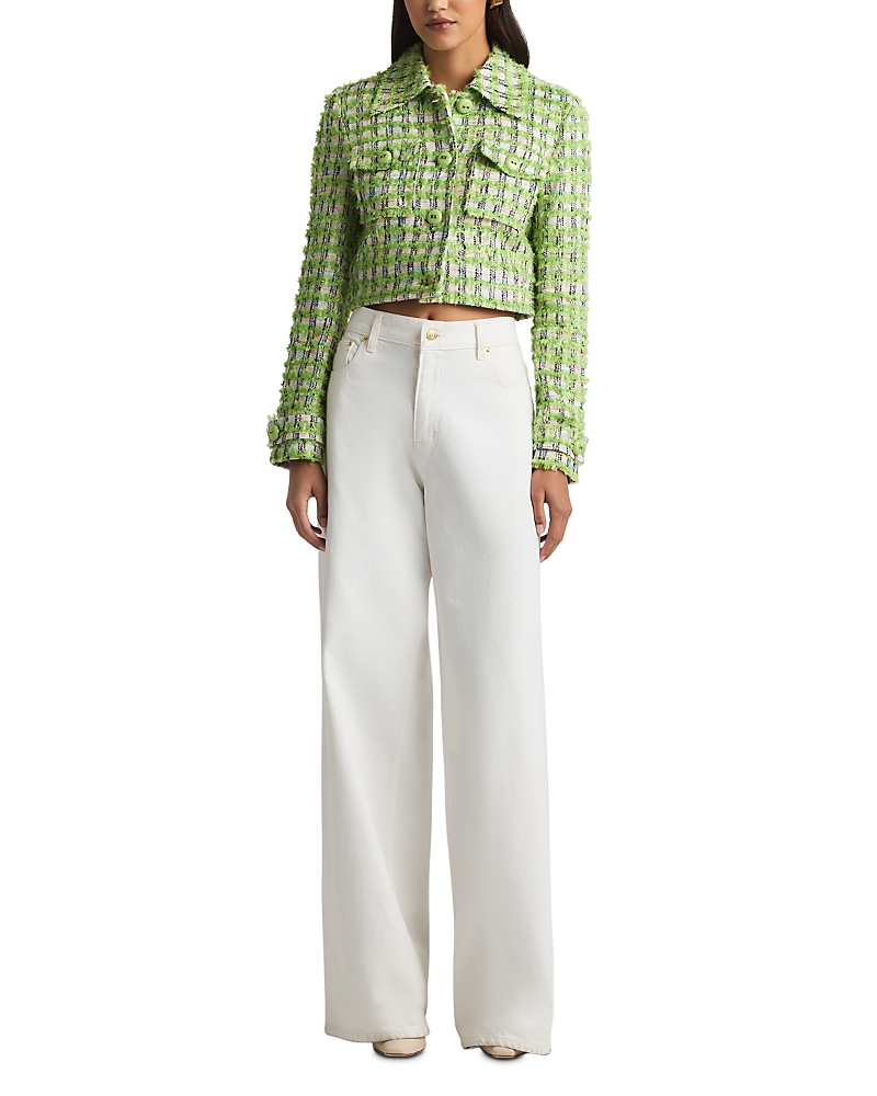 St. John Eyelash Colorful Plaid Jacket