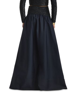 Metallic Knit Maxi Skirt