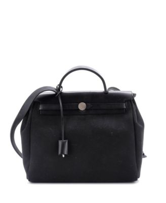 Pre-Owned HERMÈS - 31 Herbag Zip Leather and Toile