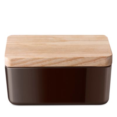 Collective Porcelain and Ash Wood Butter Dish