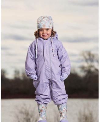 Girls' Mid-Season One-Piece Outerwear with Printed Hat - Baby
