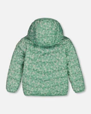 Girls' Printed Quilted Mid-Season Jacket - Big Kid