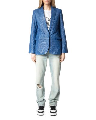 Leather Crinkle Jacket