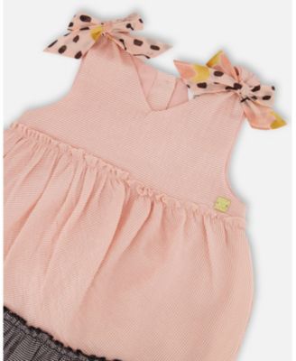  Girls' Tiered Dress with Bows - Little Kid