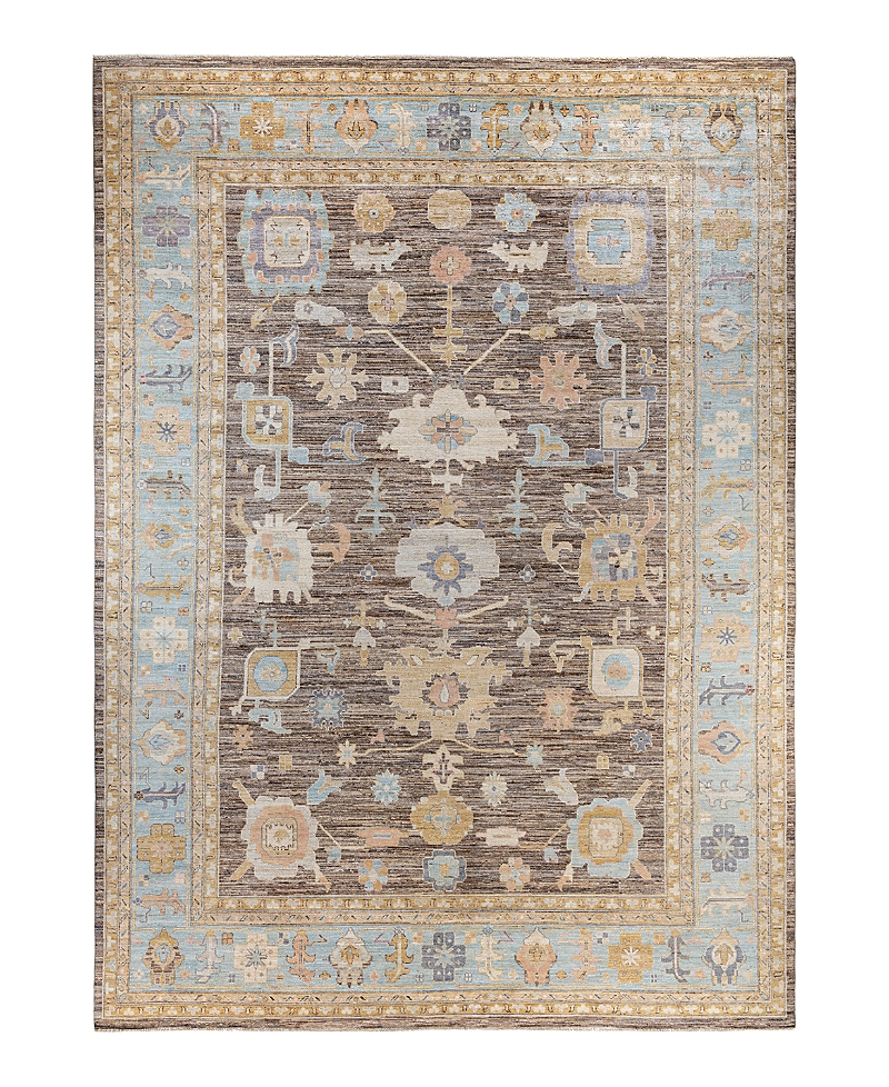 Bloomingdale's Colorful Oushak M1945 Area Rug, 9'10 X 13'9 In Gray