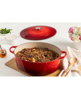 8-Qt. Enameled Cast Iron Signature Oval Dutch Oven