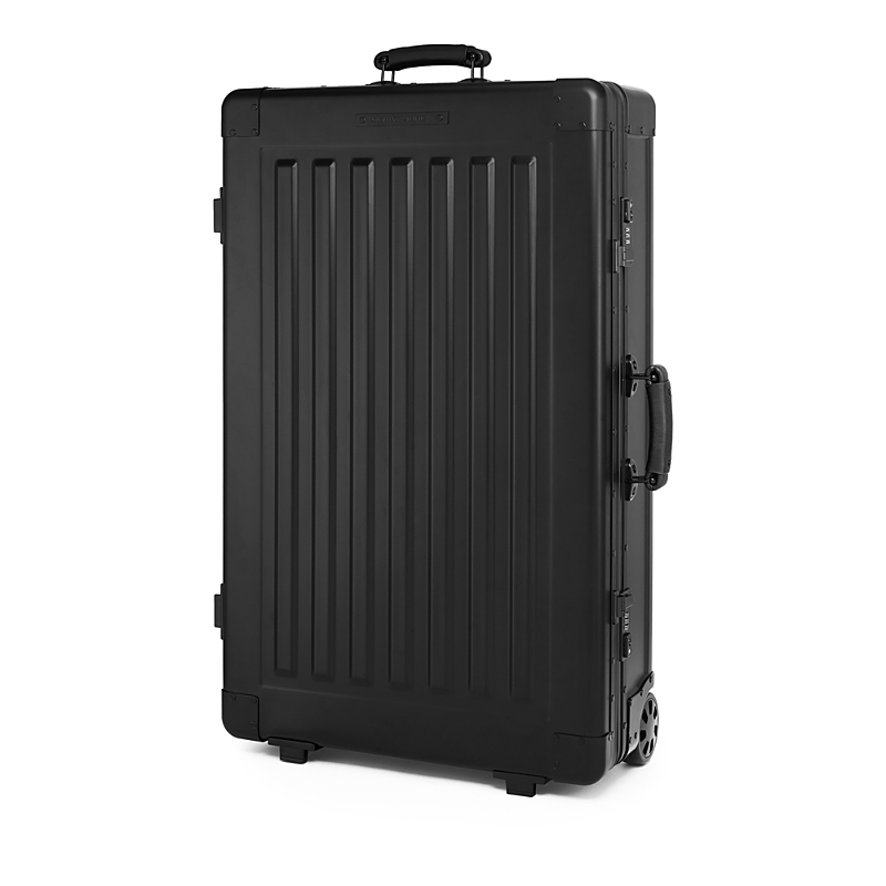 Sterling Pacific 2 Wheel Aluminum Xl Checked Suitcase, 80l In Black