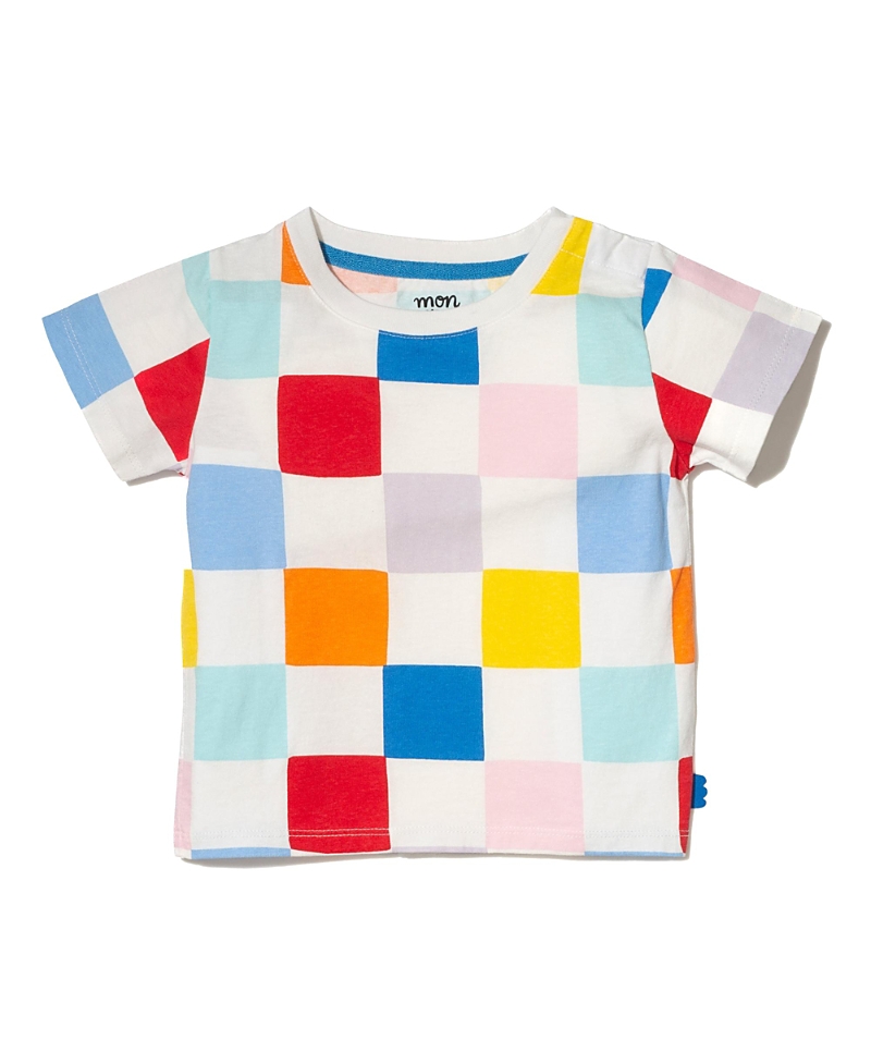 Mon Coeur Unisex Recycled Cotton T-shirt - Baby In Natural/checkered