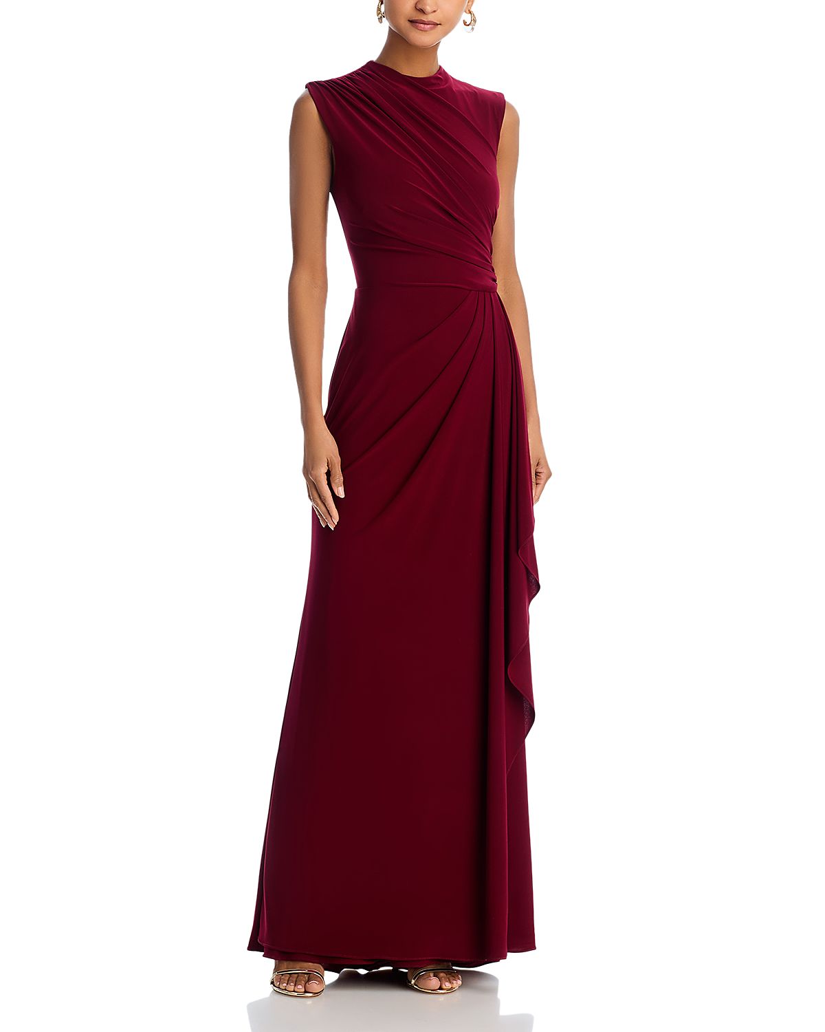 Aqua Draped Gown - Exclusive
