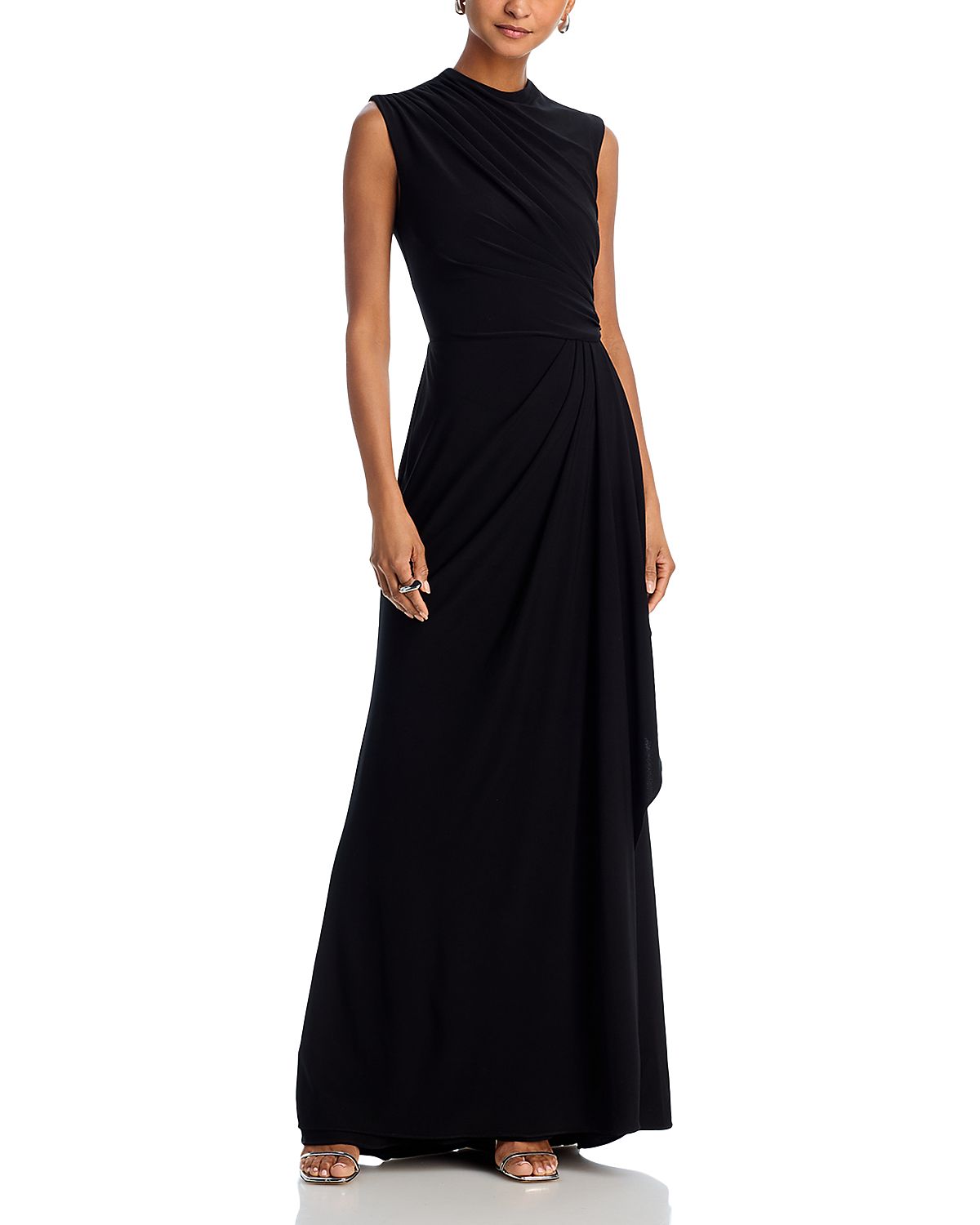 Aqua Draped Gown - Exclusive
