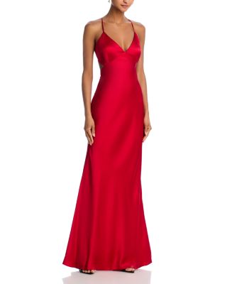 Satin Open Back Gown - Exclusive